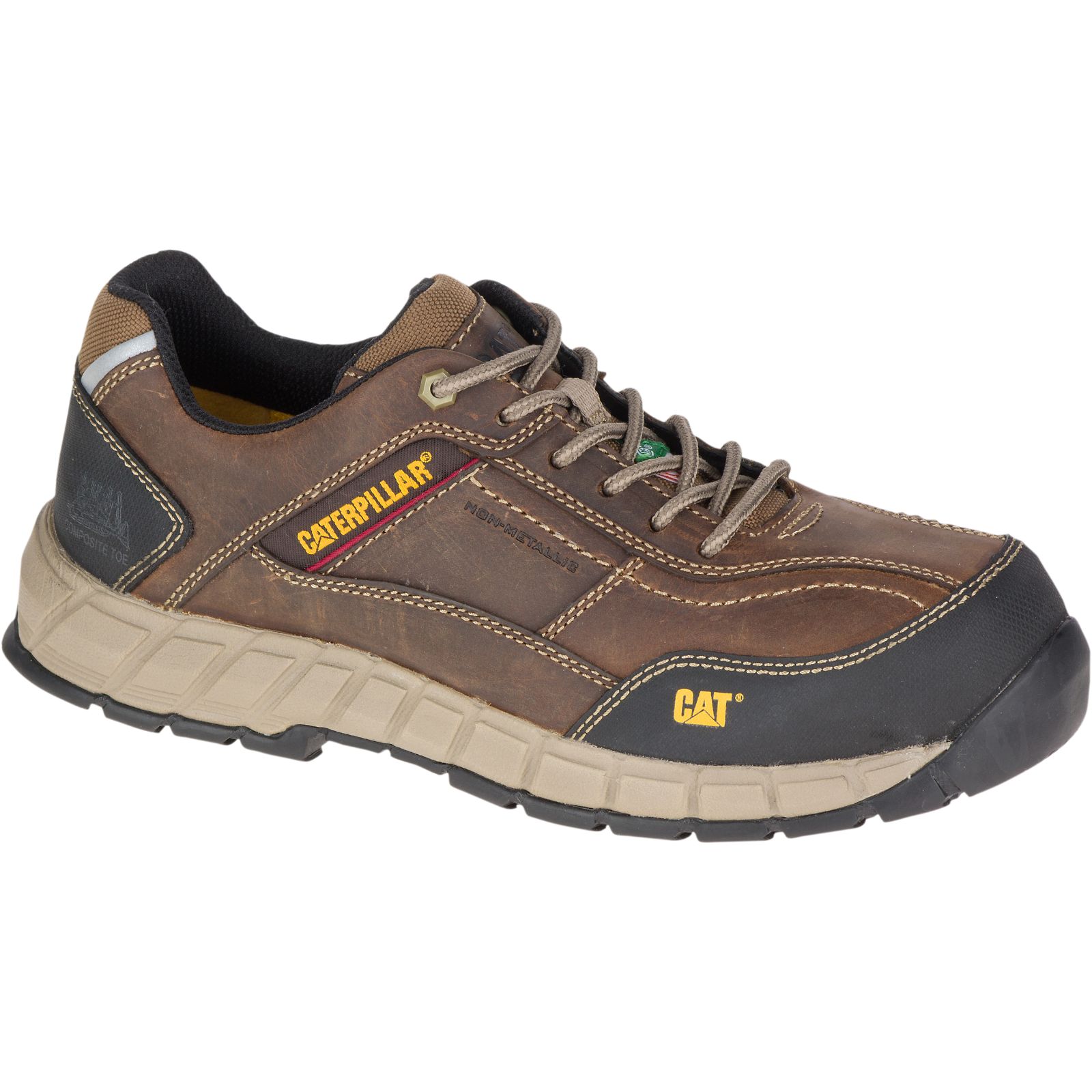 Caterpillar Work Shoes UAE - Caterpillar Streamline Leather Csa Composite Toe Mens - Dark Beige IYVWON425
